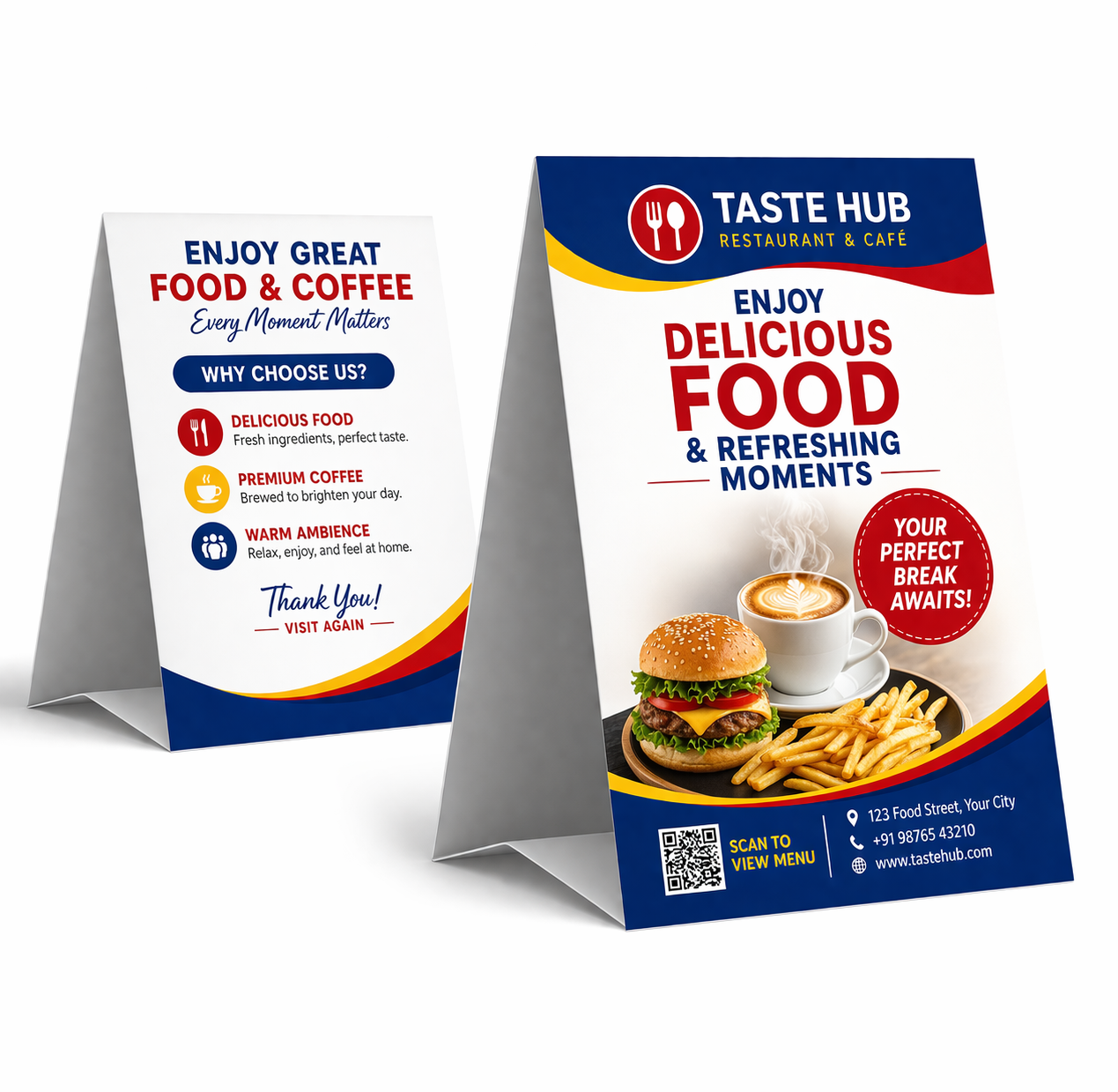 Tent card sample design